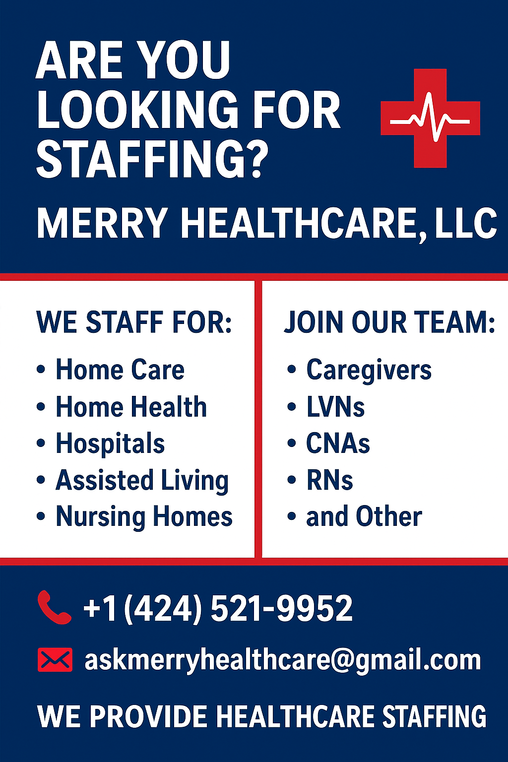Top-Rated Healthcare Staffing & Home Care Services in California | Merry Healthcare LLC