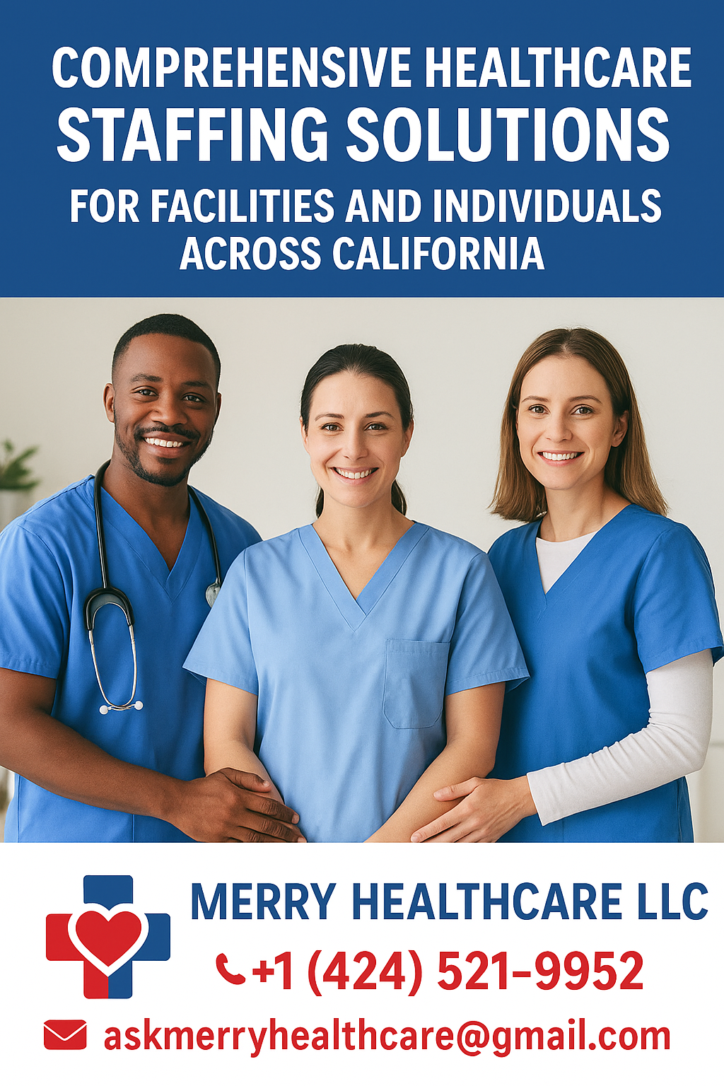 Comprehensive Healthcare Staffing Solutions for Facilities and Individuals Across California | Merry Healthcare LLC